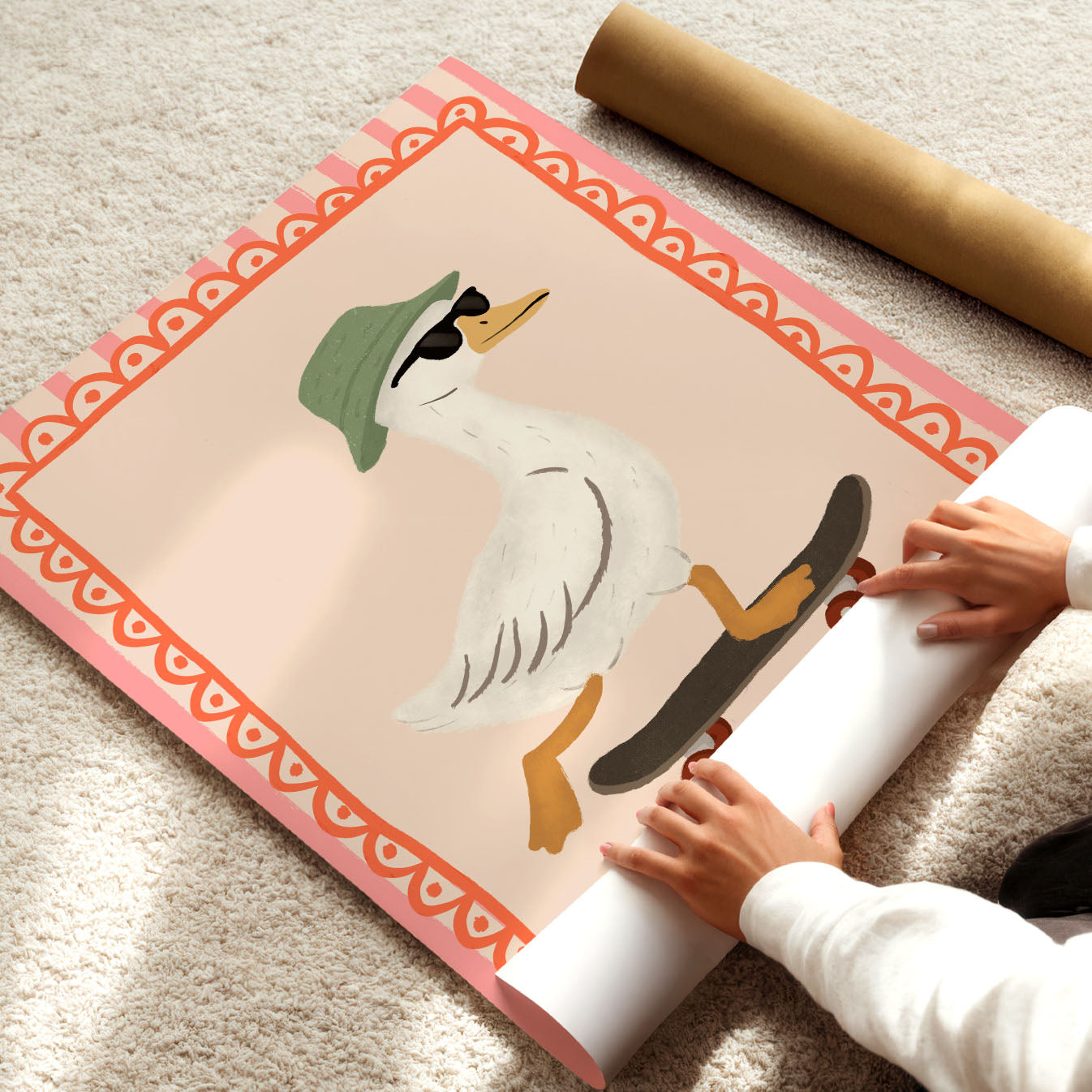 Goose Skateboarding Poster