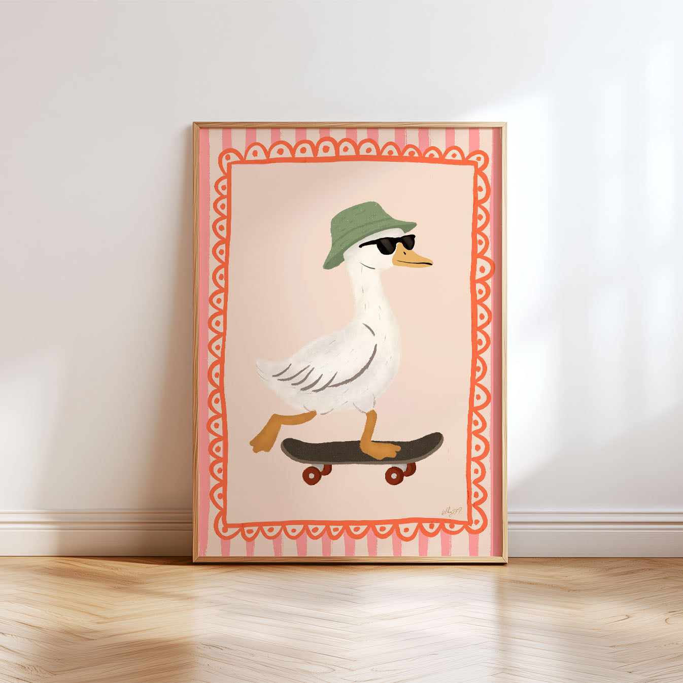 Goose Skateboarding Poster