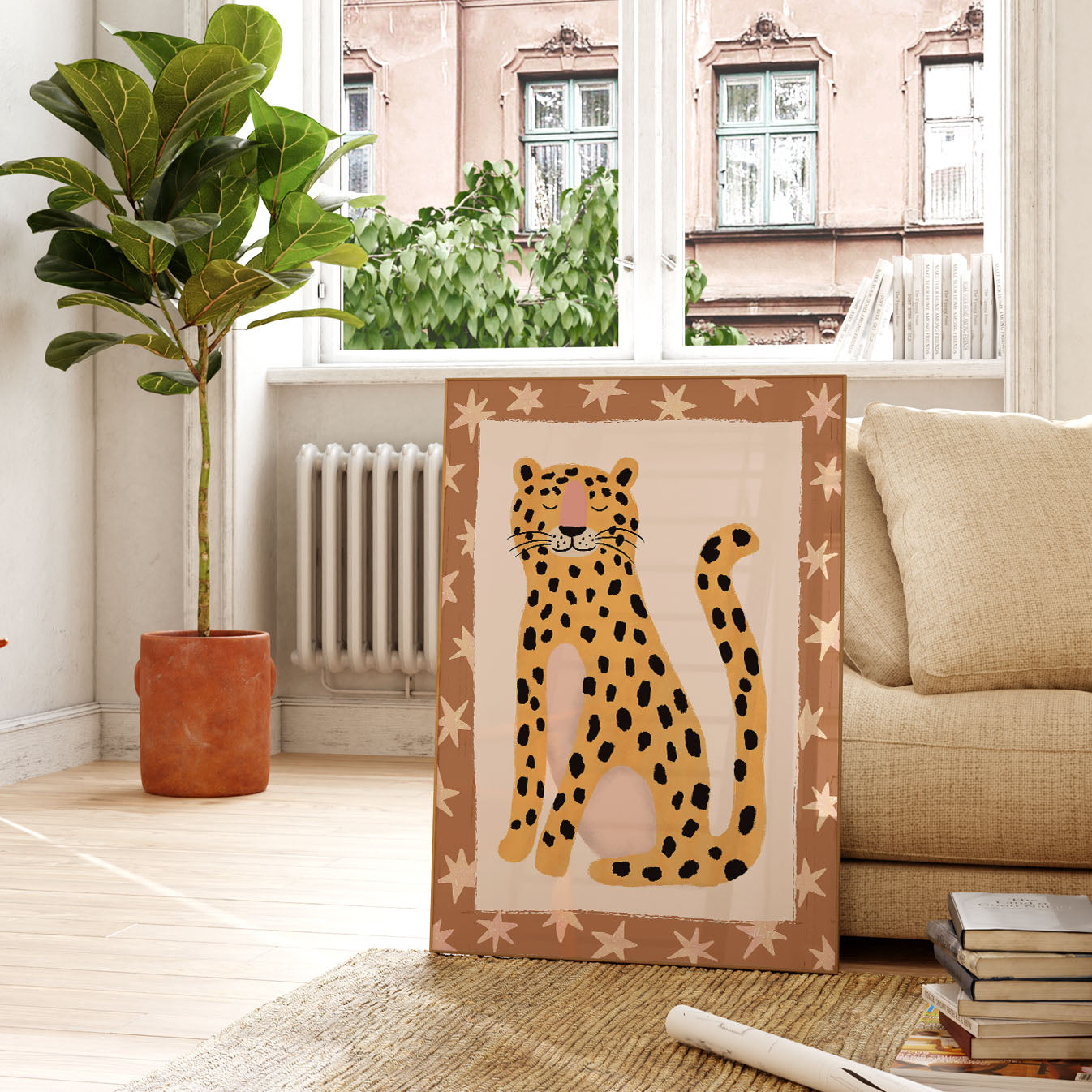 Wild Star Leopard Poster
