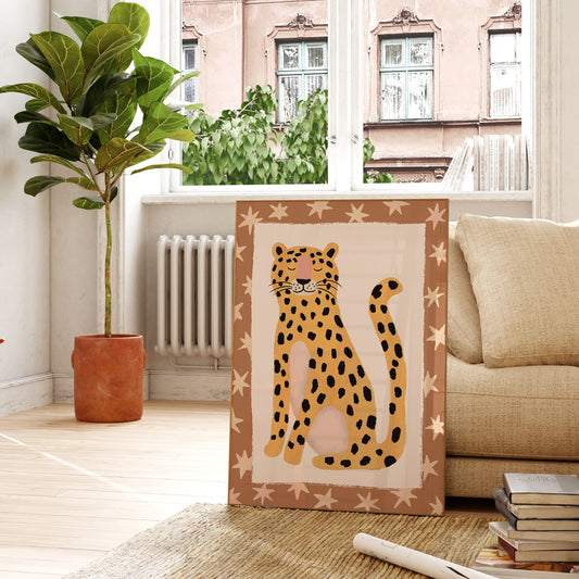 Wild Star Leopard Poster