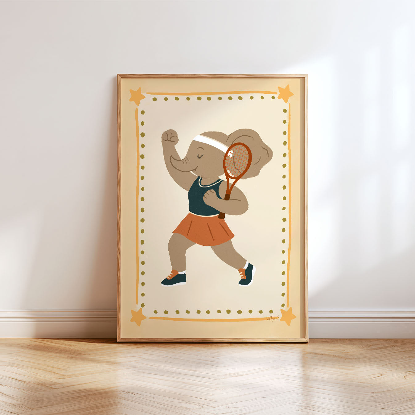 Tennis Champion Elephant Poster