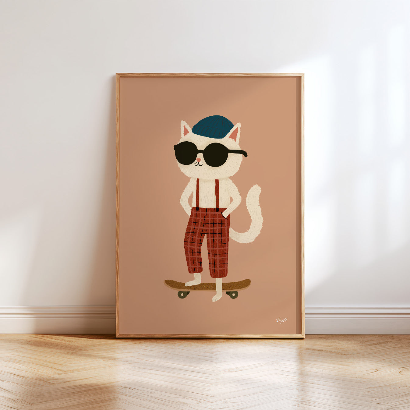 Cool Cat Skater Poster