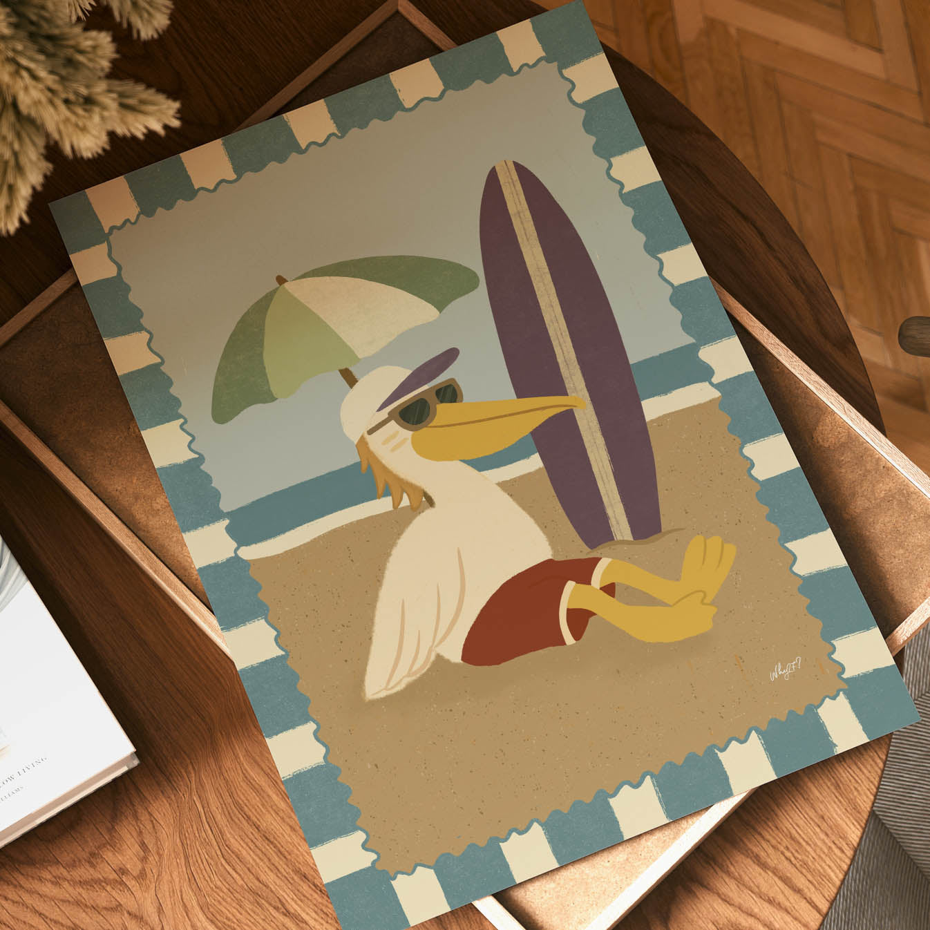 Surf Pelican Poster