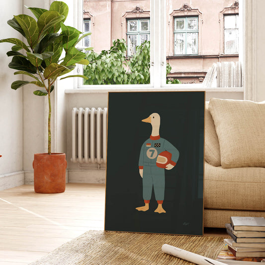 Little Racer Goose Poster