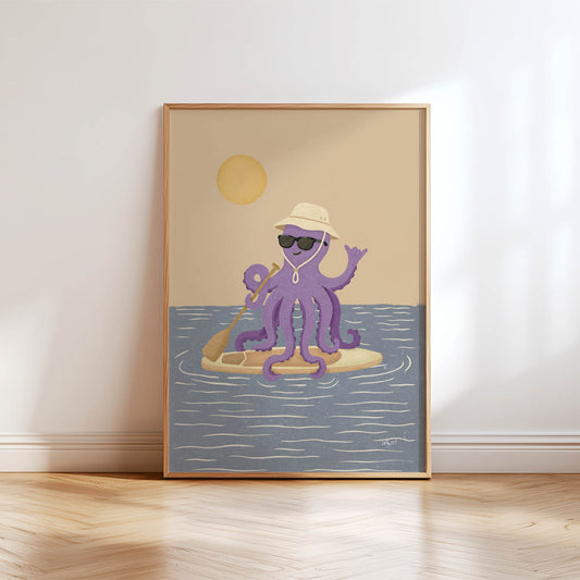 Paddle Octopus Poster
