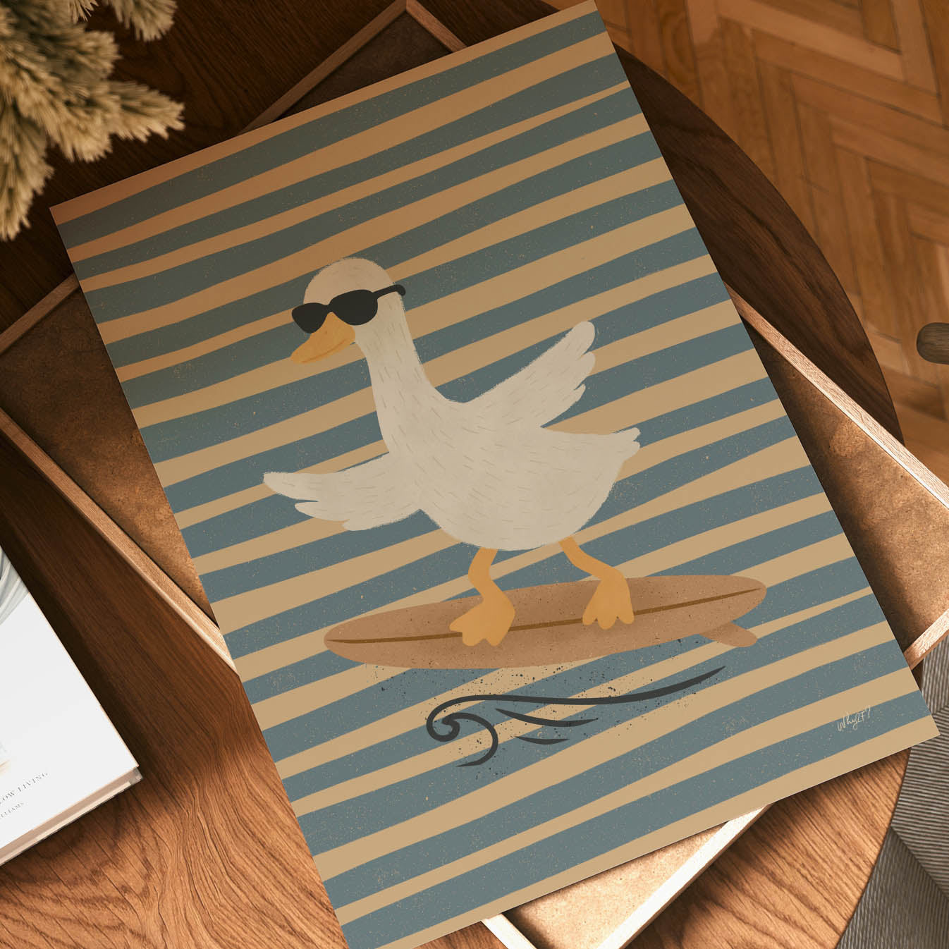 Wave Rider Duck Poster
