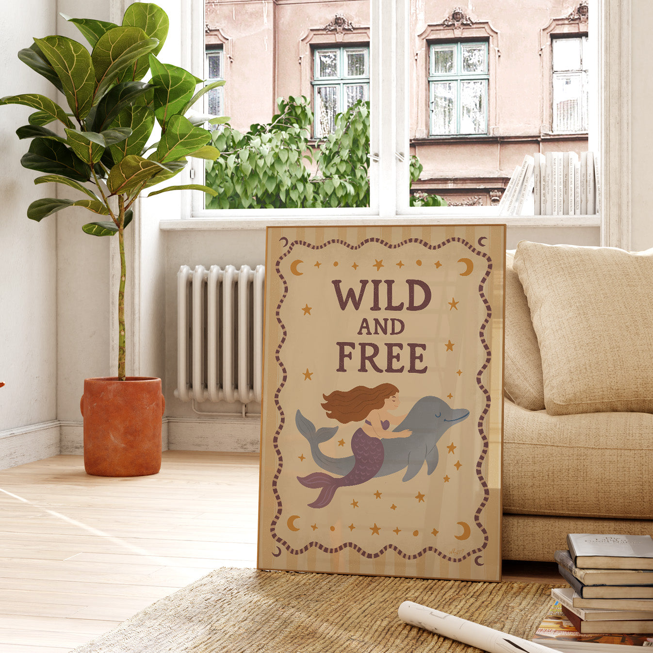 Wild & Free Mermaid Poster