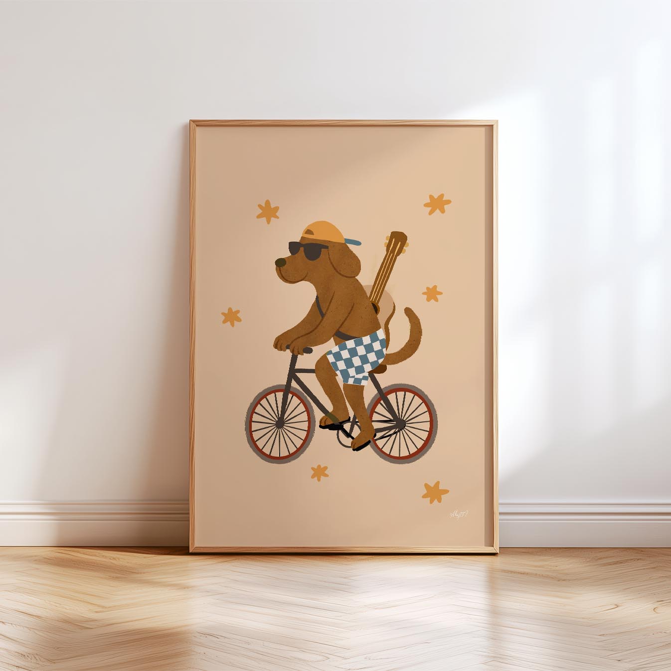 Adventure Bike Dog Poster