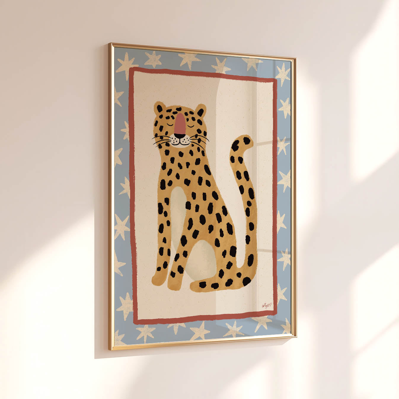 Peaceful Leopard Poster