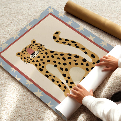Peaceful Leopard Poster