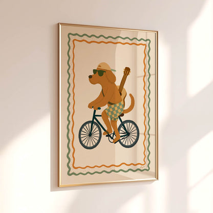 Adventure Dog Bike Poster