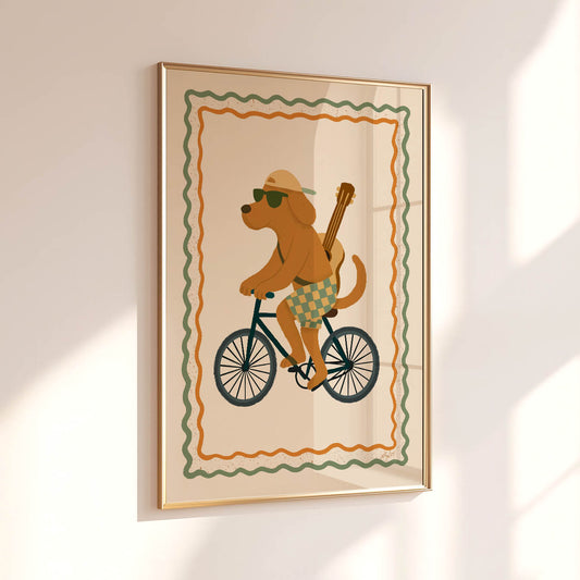 Adventure Dog Bike Poster