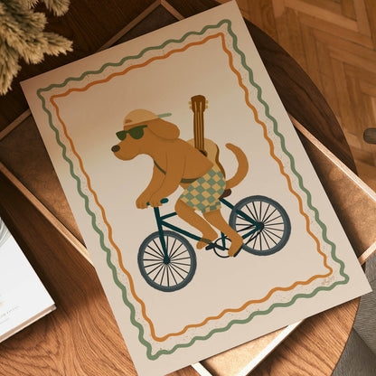 Adventure Dog Bike Poster