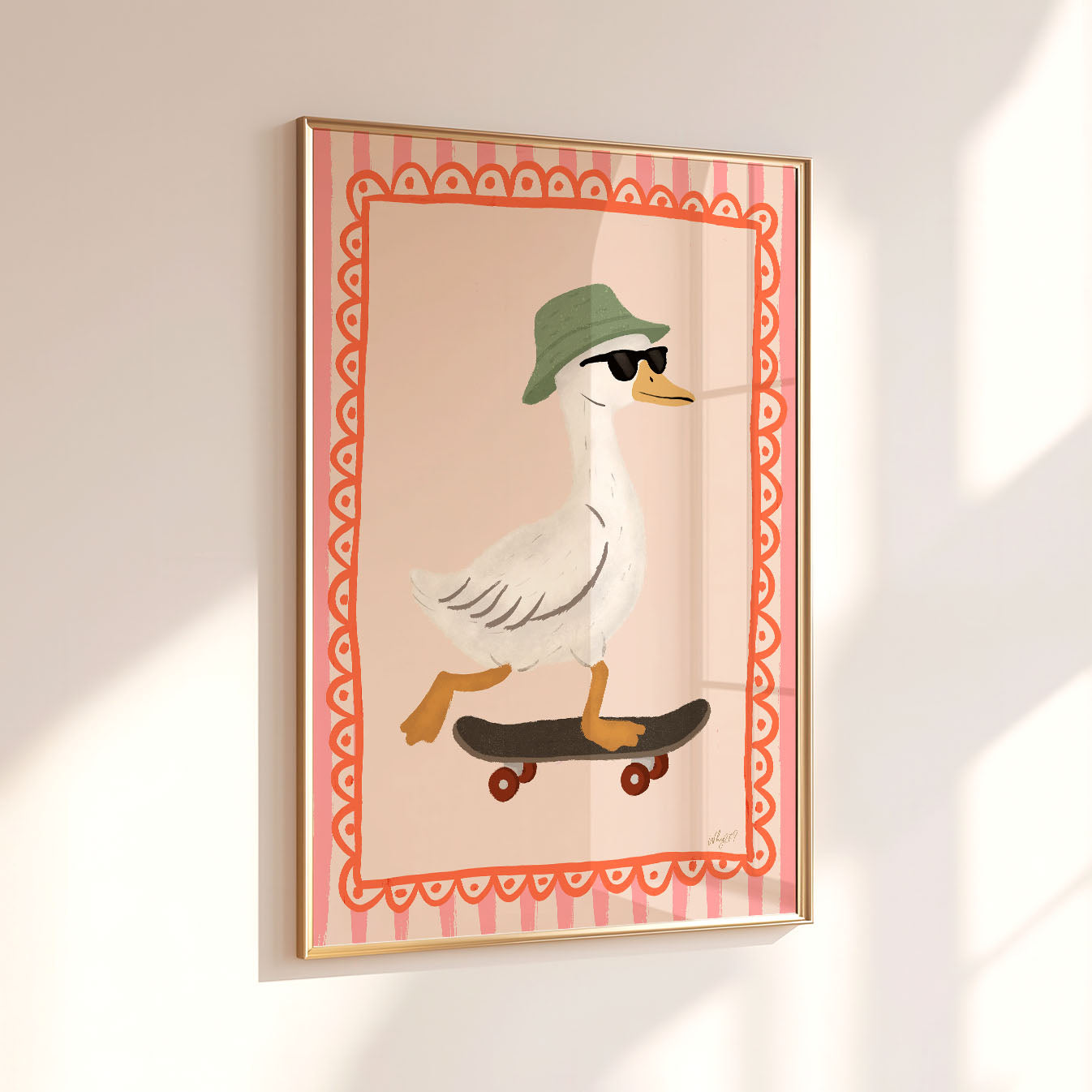 Goose Skateboarding Poster