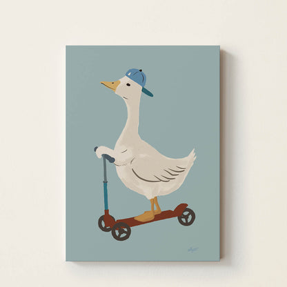 Goose Scooter Poster