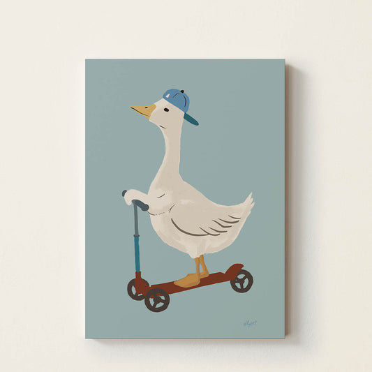 Goose Scooter Poster