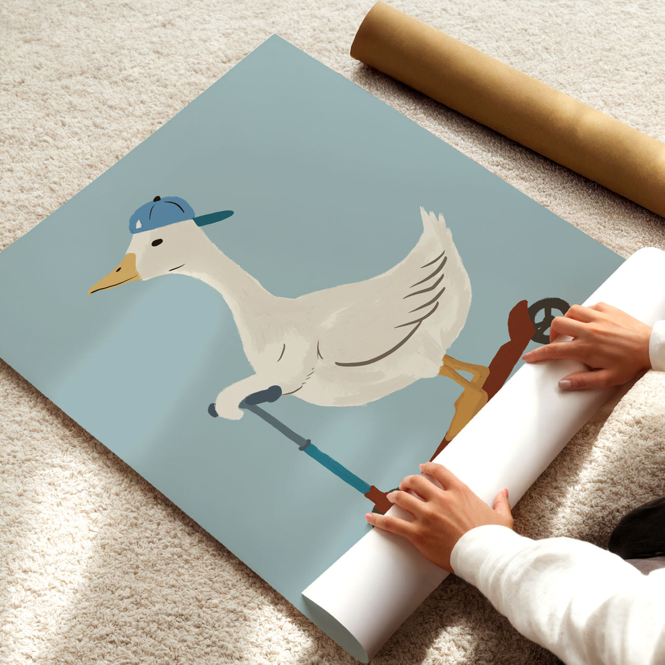Goose Scooter Poster