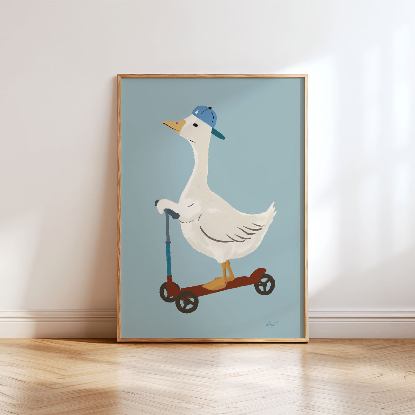 Goose Scooter Poster