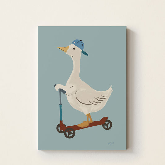 Goose Scooter Poster