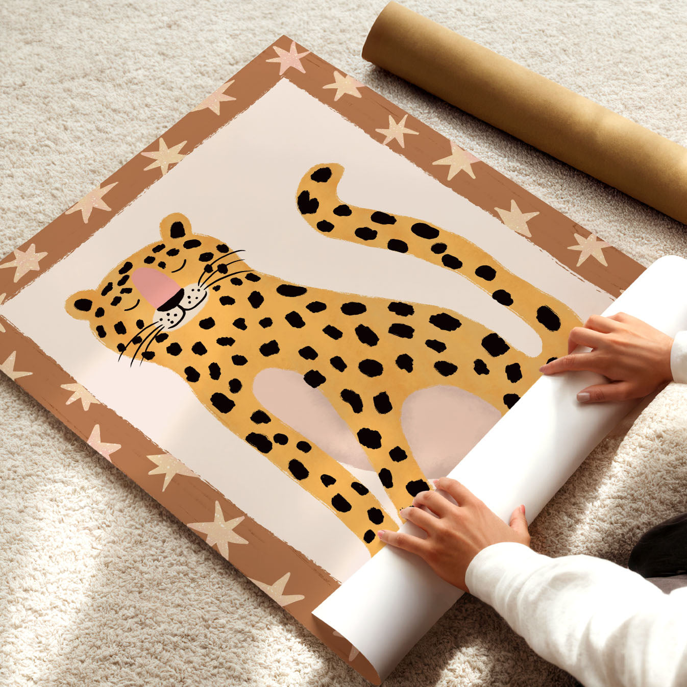 Wild Star Leopard Poster