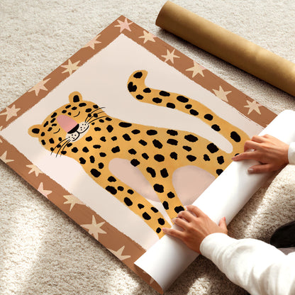Wild Star Leopard Poster