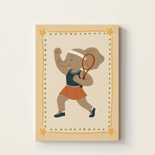 Tennis Champion Elephant Poster