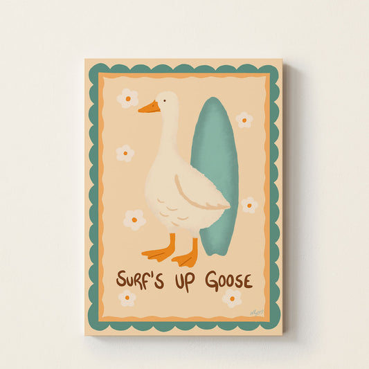 Surf's Up Goose Poster