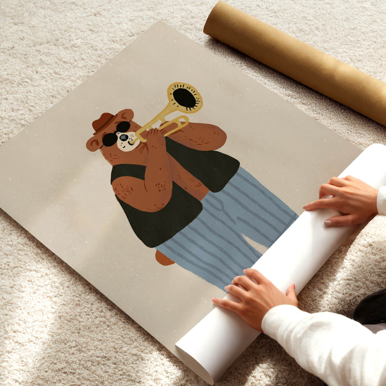 Jazz Bear Poster