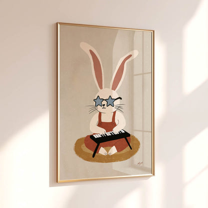 Little Keyboard Bunny Poster