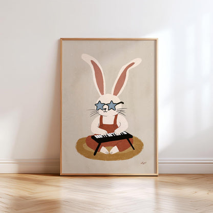 Little Keyboard Bunny Poster