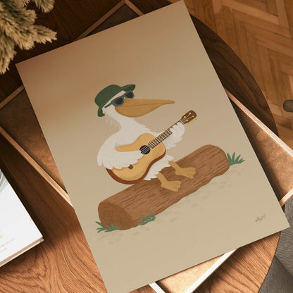 Pelican Guitar Poster