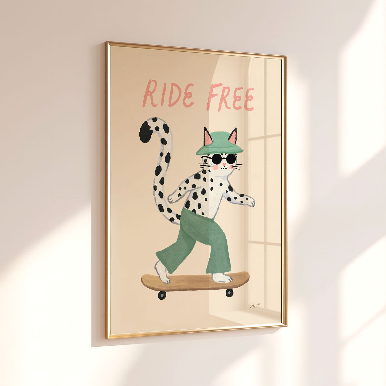 Ride Free Cat Poster
