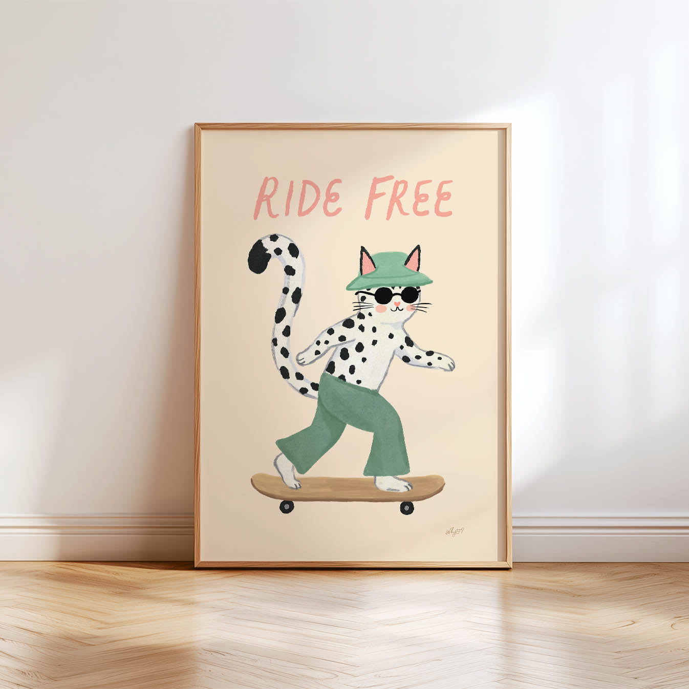 Ride Free Cat Poster