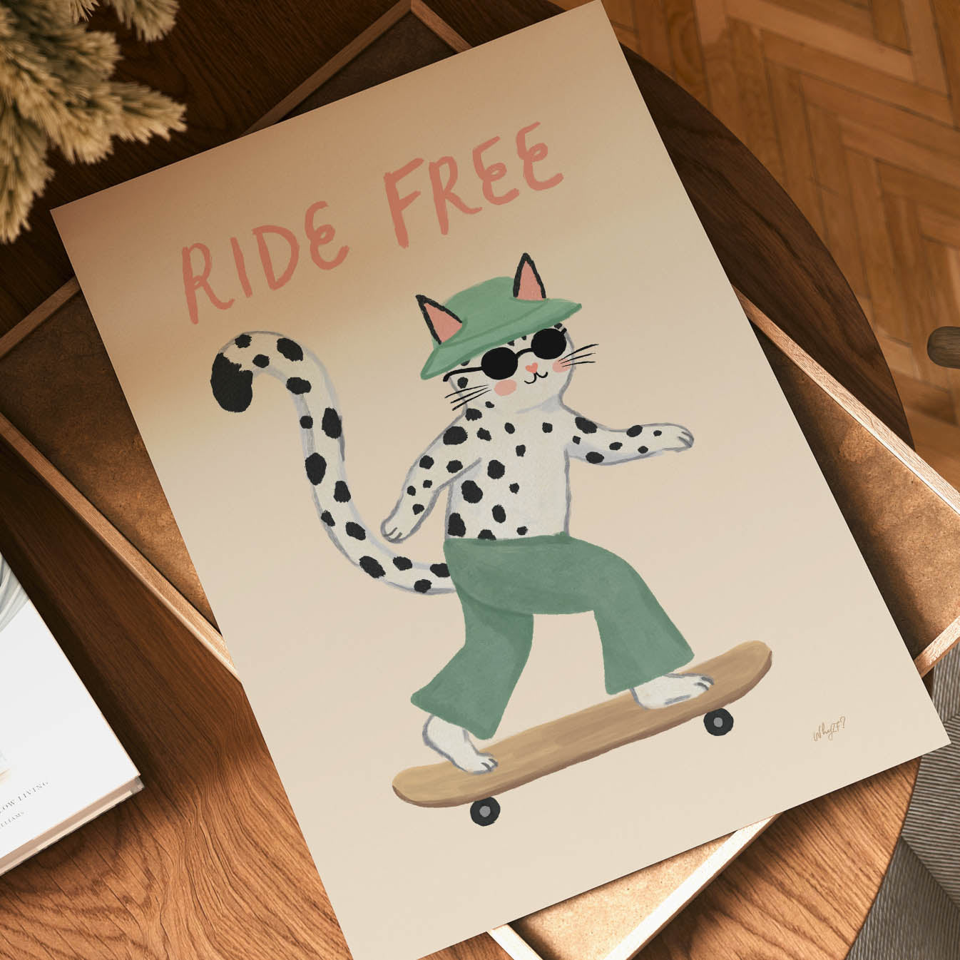 Ride Free Cat Poster