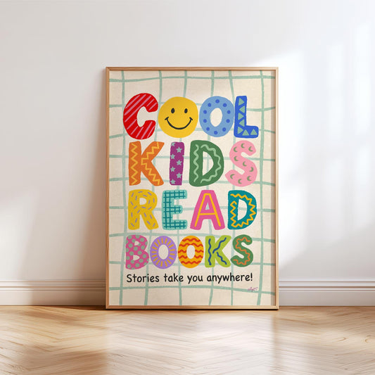 Cool Kids Read Books Poster