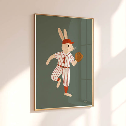 Little Slugger Bunny Poster