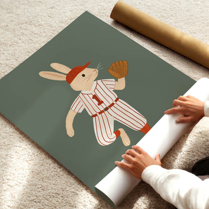 Little Slugger Bunny Poster