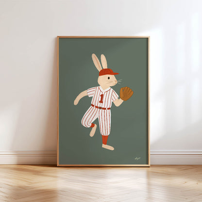Little Slugger Bunny Poster