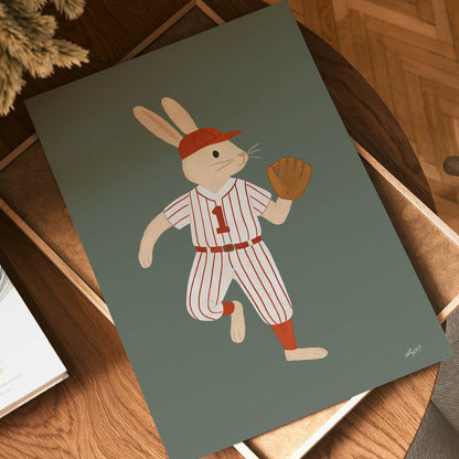 Little Slugger Bunny Poster