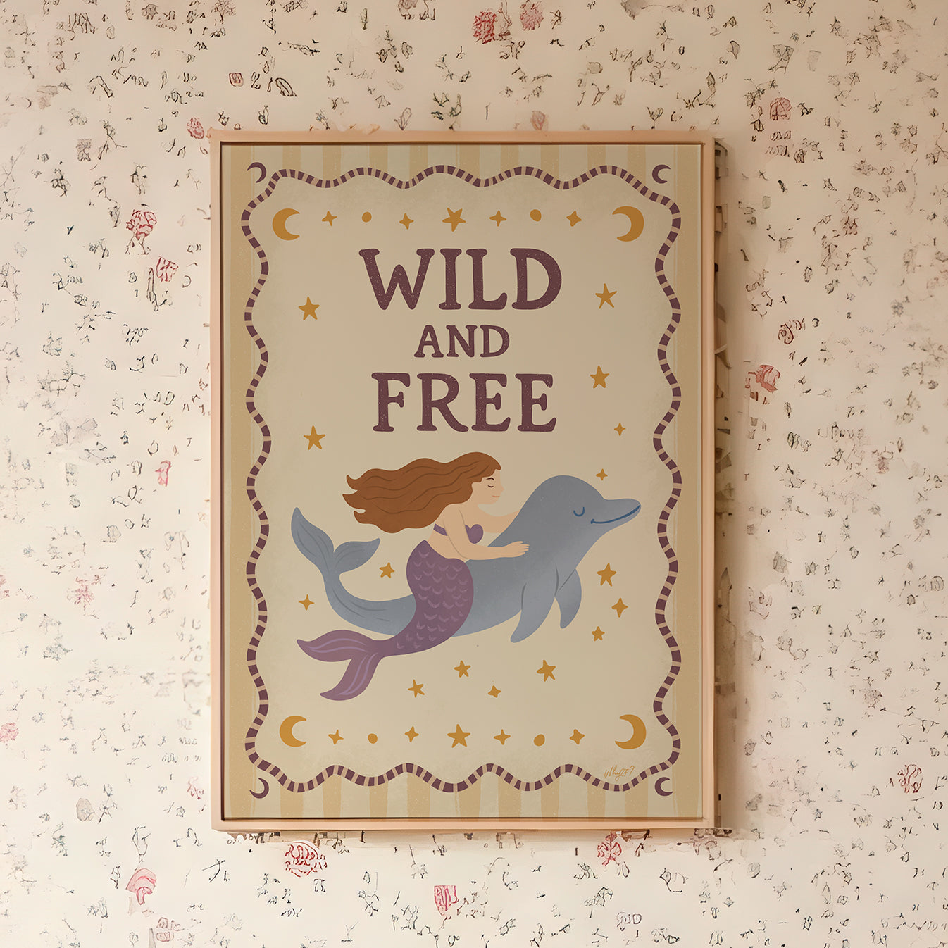 Wild & Free Mermaid Poster