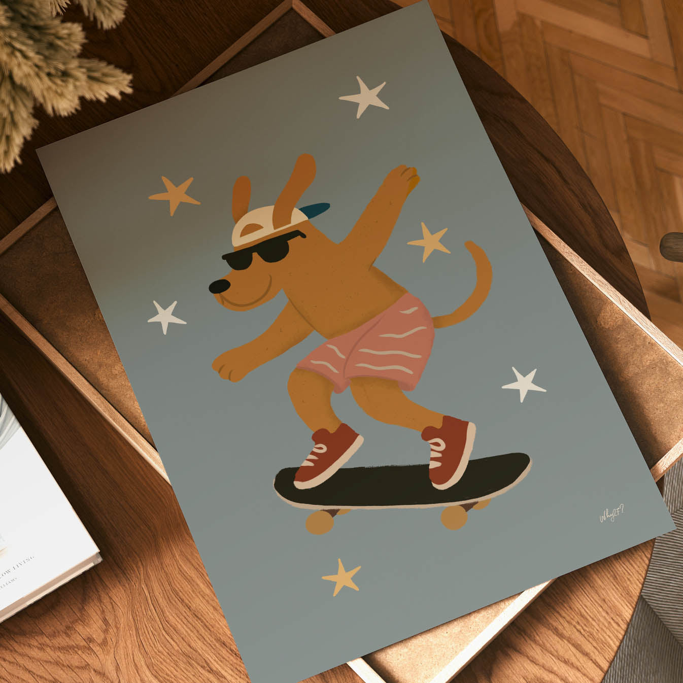Skate Tricks Dog Poster