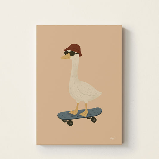 Goose Skateboarding Poster
