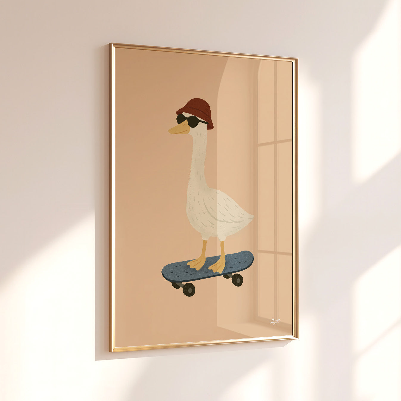 Goose Skateboarding Poster