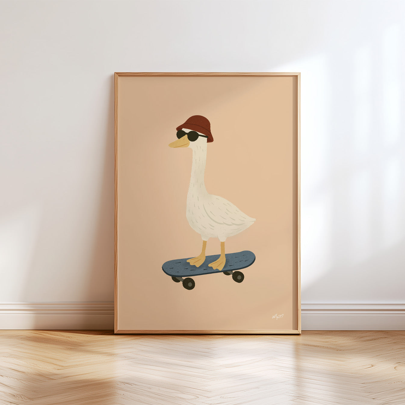 Goose Skateboarding Poster