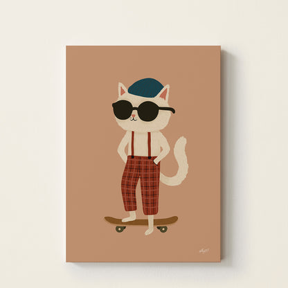Cool Cat Skater Poster