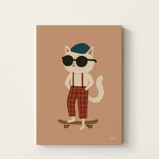 Cool Cat Skater Poster