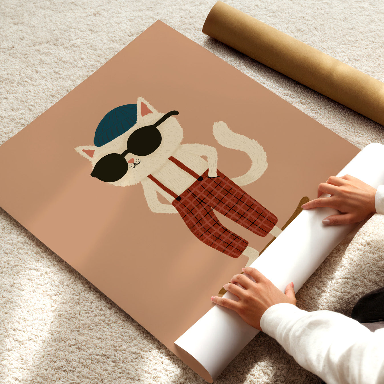 Cool Cat Skater Poster