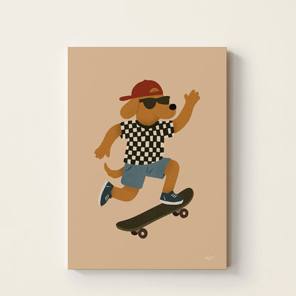 Cool Dog Skater Poster