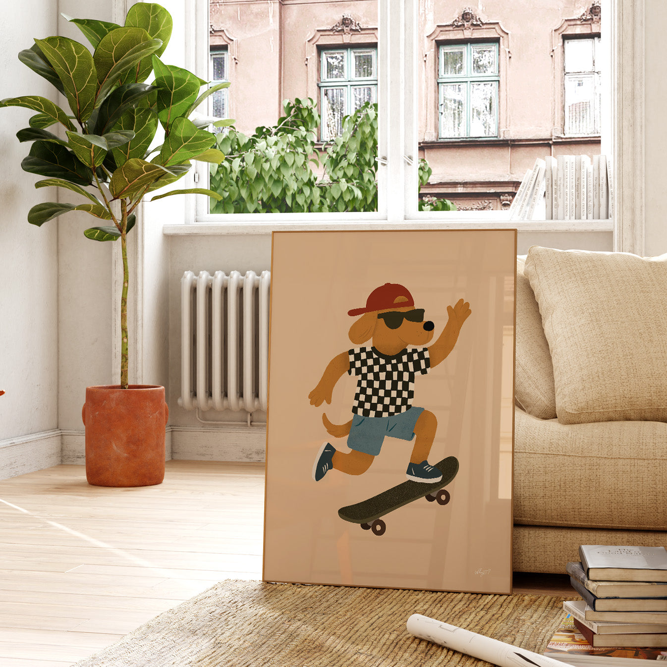 Cool Dog Skater Poster