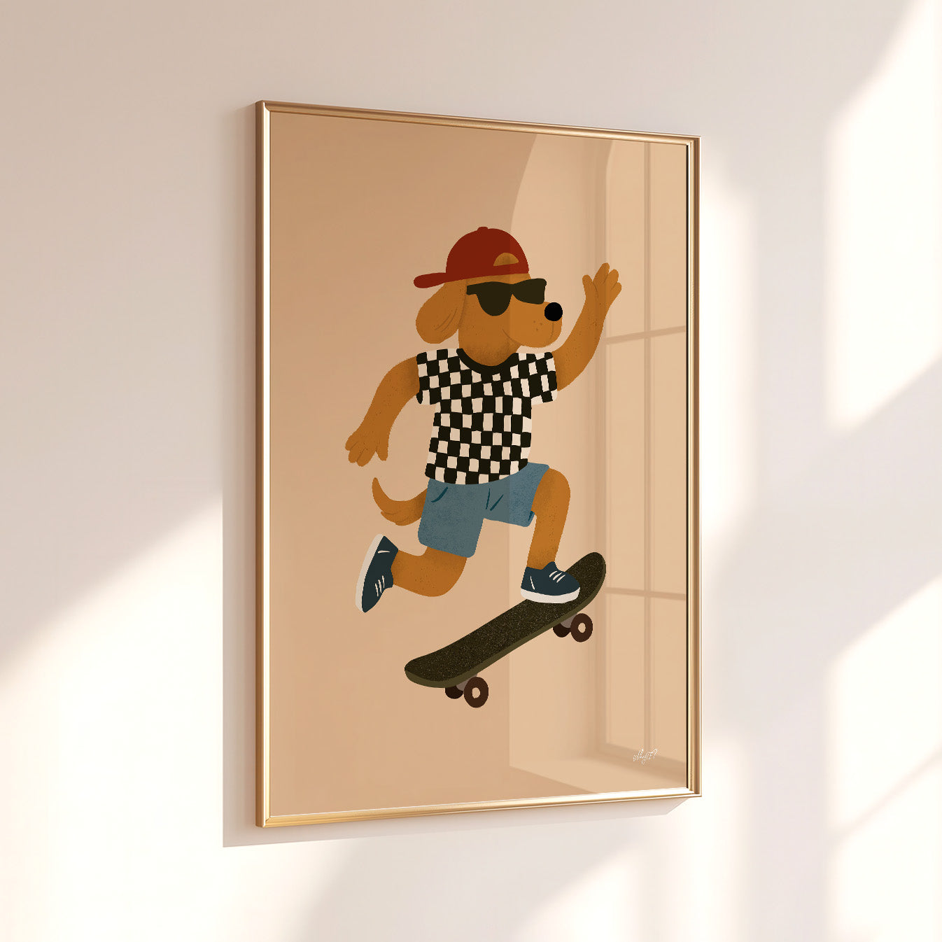 Cool Dog Skater Poster